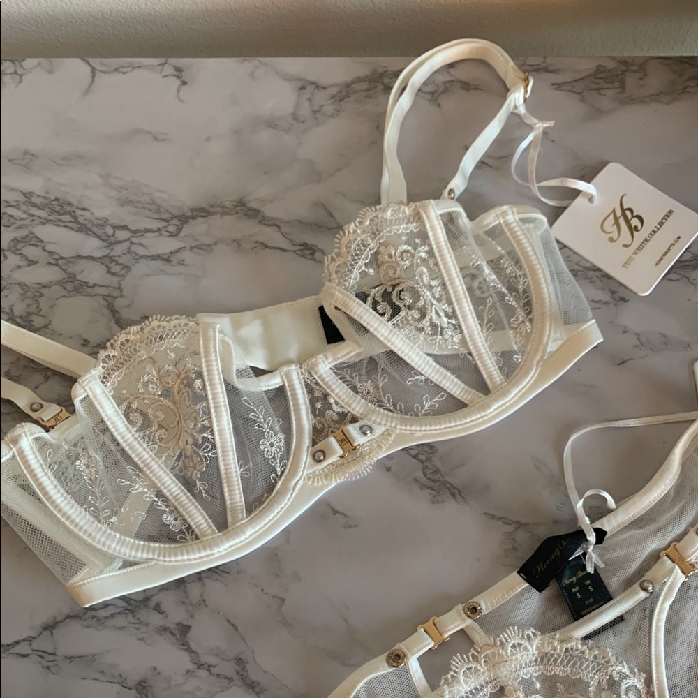 Honey Birdette Bra 32C +Panties Small